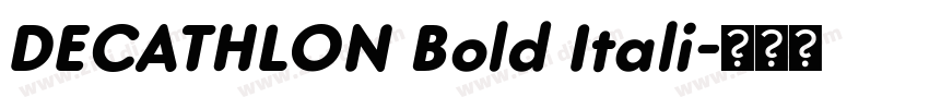 DECATHLON Bold Itali字体转换